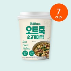 발보아 고식이섬유 오트밀 죽 아침간편식, 7개, 40g