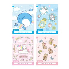 모닝글로리 초등 1-2 국어 8칸 노트 여아용, 랜덤, 1개