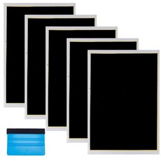 [ 1230739 ] HOBBIESAY 블랙 조각 마킹 용지 5개 스크레이퍼 1개 32.9x27cm/12.95x10.63인치 테스트 세라믹 유리 절단 및 조각용