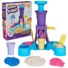 Kinetic Sand 소프트 서브 스테이션 부활절 바구니 스터퍼 396.9g(14온스) 성형 가능한 플레이 샌드 (3가지 색상) 아이스크림 콘 2개 및 도구 포함 27, Kinetic Sand, 소프트 서브 스테이션, 부활절