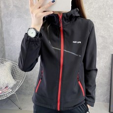 衣貳山 女款戶外刷絨保暖軟殼衝鋒外套