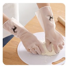 【現貨】防水橡膠薄手套 防水手套 洗碗手套 清潔手套 防滑手套 防油汙手套 打掃手套 家務手套 萬用手套 清潔 廚房萬用, 1個, 愛情鳥,L