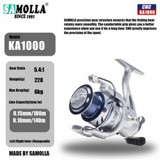 釣友俱樂部 紡車輪 KA二代 無間隙 路亞微物 泛用遠投 金屬斜口淺線杯 魚輪, KA二代1000型金屬線杯和搖臂【單向無