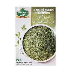 MEHRAN Kasuri Methi Leaves (Dried fenugreek leaves) 50g 메란 카수리 메티 잎 (향신료), 1개