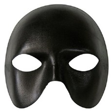 파리스 메탈오페라 민무늬 반가면, 블랙, 1개