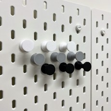 이케아 Skadis 스코디스 타공판 (페그보드) 후크 세 가지 색상과 크기, 화이트, 1개, 10mm