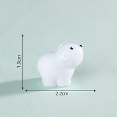 【微景小舖】微景觀 可愛袖珍小動物 熊貓 馬 小貓 北極熊 動物 鱷魚 多肉植物 微縮模型 苔蘚生態瓶 DIY手作材料, 1個, 3號 北極熊