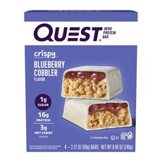 QUEST NUTRITION 蛋白質棒 巧克力焦糖山核桃味, 藍梅餡餅, 60g, 4盒