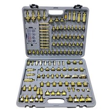 曾氏 124 件 汽車 空調 檢測 堵漏 工具套裝, 1個, 123件純銅維修檢漏工具