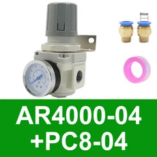 1개 AR2000-02 AR3000-03 AR4000-04 1/4인치 3/8인치 1/2인치 공압 압축 공기 압축기 압력 조절기 릴 밸브(AR3000-03 SM30 PM30), AR4000-04 PC8-04