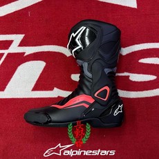 長野車業 Alpinestars SMX-6 V2 長筒車靴 防摔車靴 打檔車靴 賽車靴, 黑灰紅, 1個