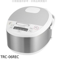 大同電鍋TRC-06REC，多功能烹調，米飯香甜Q彈，簡約時尚設計, 白色, TRC-06REC