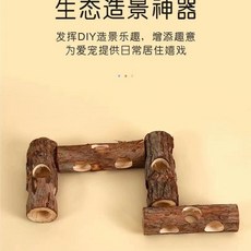 倉鼠籠玩具 金絲熊造景解悶專用打洞隧道迷宮躲避窩屋 DIY樹洞, 1個, 主洞5.0cm內經,2個裝