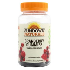 SUNDOWN NATURALS 日落恩賜 蔓越莓 500mg 軟糖 無麩質, 75入, 1個, 75錠