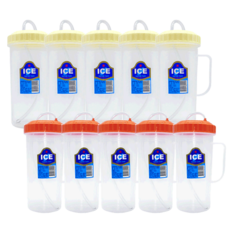 덕신 손잡이 빨대컵 요양원 빨대물컵 500ml [노랑 5개 + 주황 5개], 1개