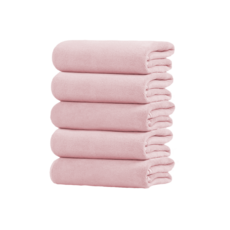 아크디 먼지없는 가벼운 극세사 수건, 핑크, 5개