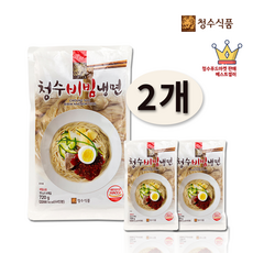 청수 프리미엄 쫄깃한 비빔냉면 720g x 2개 (비빔장포함 8인분)