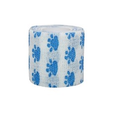 【防水透氣】寵物專用彈力自黏繃帶 防護固定 包紮護指 防舔帶, 1個, 5cm寬 藍色