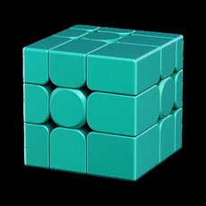 ECube MoYu MFJS 미러 큐브 V2 3x3 볼 코어 UV 미러 큐브 퍼즐 실버 골든 스티커리스 스피드 전문 장난감 선물, [04] Green No Mag, 1개