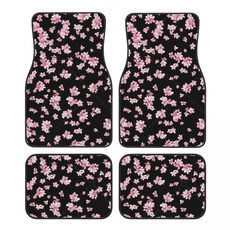 벚꽃 자동차 바닥 매트 4개 세트 앞뒤 겸용 논슬립 고무 백킹 액세서리 장식, 02 2, 01 4XL 사이즈