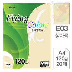 WZK 색지 E03상아색A4 20매 미술용지 A4색상지