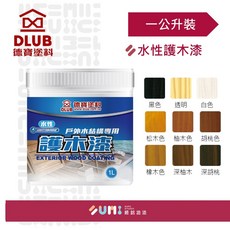 德寶塗料 水性護木漆 戶外木結構專用, 1個, 黑色,平光