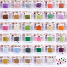 보빈감은자수실 소분 십자수용품 공예실 세트 4M 35색 택1, 3799-다크네이비__낱계 열개입_1