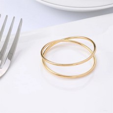 6/PCS 신제품 간단한 절묘한 냅킨 링 냅킨 링 레스토랑 호텔 웨딩 파티 데스크탑 장식 수건 단추 Ornam, 골든
