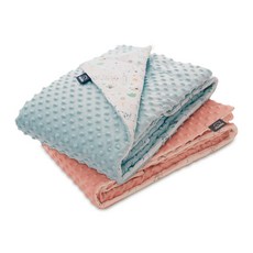 Vibebe 棉柔荳荳冬夏兩用被禮盒 (贈美人魚娃娃) 台灣製, 松石綠