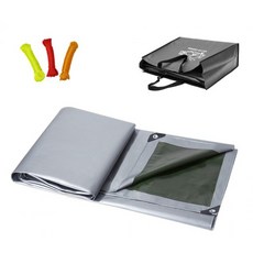 캠프21 타포린 양면코팅 방수포 4 X 4m (스트링 증정), 방수포 4 x 4 실버