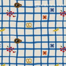 방수천 DTP 방수원단 대폭 데이지 꽃무늬천 해피체크 애플그린 W100, 106) 케렌시아 W092