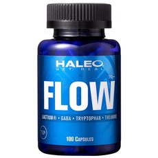 HALEO FLOW 플로 휴식 서포트 라쿠티움 트립토판 테아닌 GABA 엄선 4종 성분 함유 100캡슐, 1개, 100정