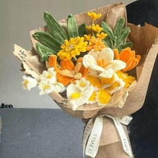 모루꽃다발키트 취미 DIY 만들기 공예 선물, 밝은 꽃다발 키트, 1개
