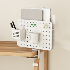 스틸 페그보드 회전형 책꽃이 타공판 파티션 풀세트 ROT-006WH 화이트, 상세페이지 참조, 1개