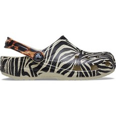 Crocs 經典動物混合印花木屐 (207840_2Y9), M5W7, 動物