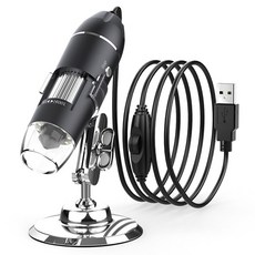투데이리빙 USB 디지털 전자 미니 현미경 1600 배줌 PC 스마트폰 연결 두피 개미 미생물 과학 실험 촬영 휴대용 거치대 세트, 1세트, 1600배