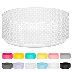 ECLATIS SOLE 솔dea Owala 아동용 물병 591ml16/14온스용 실리콘 부츠 미끄럼 방지 바닥 커버 Stanley 591-1.2L20-40온스 아이언 플라, Fits Hydroflask 64oz（NOT FOR S, Transparent