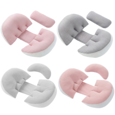 동운랩 임산부 바디필로우 텐셀 코듀로이 쿠션 베개 세트, 그레이(텐셀)