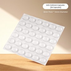 가정용 충돌 방지 실리콘 냉장고 뒷면 손잡이 벽 캐비닛 패드 및 스티커 문 문용, 16 8mm 36Capsules
