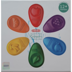 옴모 베이비 크레용 + 동화스케치북, 1세트, 6색