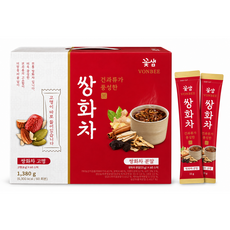 굿픽샵 코스트코 꽃샘 견과류가 풍성한 쌍화차 스틱 전통차 고명포함 대용량 건강차+고급사탕증정, 1개, 60개입, 23g