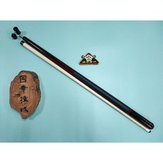 國華撞球 KH1709黑檀插黑檀紅色板6插仿紹撞球桿 撞球桌專用，提升擊球準度與手感, 1個
