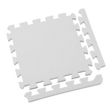 新生活家 2cm厚防護巧拼地墊-莫蘭迪五色任選32x32x2cm (48片)隨貨贈嬰兒中性洗衣精1000ml, 1個, 莫蘭迪灰 (共48片)