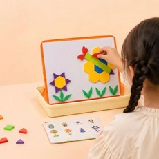 빌리네집 자석 칠교 마그네틱 탱그램 놀이 퍼즐 120pcs, 1세트, 1인용, 혼합색상