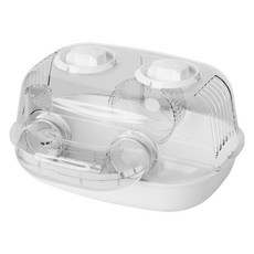 透明全景倉鼠籠，附帶跑輪和飲水器，寬敞空間易清潔，適用於倉鼠、天竺鼠等小型寵物, 豪華倉鼠籠, 1個