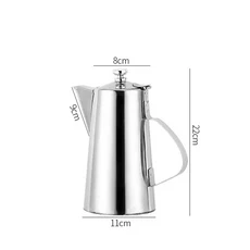 긴입 중국 차 세트 스테인레스 스틸 티팟 플랫 커버 대용량 찻주전자 주방 다이닝 수프, 02 1.5L C