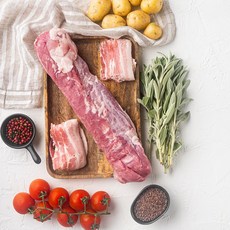 국내산 한돈 냉장 돼지고기 안심 장조림용 카레용 돈까스용 잡채용, 2개, 500g