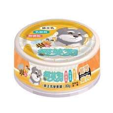 【哈哈窩】舒芙狗蜂王乳營養罐 6種口味 80g, 1個, 起司雞肉-80g