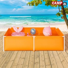 캠프엠 물놀이 대형 풀장 유아 사각 마당 튜브풀장 용품 이동식 수영장 특대형 중형 어린이 기둥 프레임 실내 가정용 아기 야외 간이 옥상 J65 230*160*42 색상:블루, 사각형 프레임 풀장-중, 1개