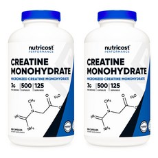 뉴트리코스트 크레아틴 모노하이드레이트 750mg 500캡슐 2병, 500정, 2개